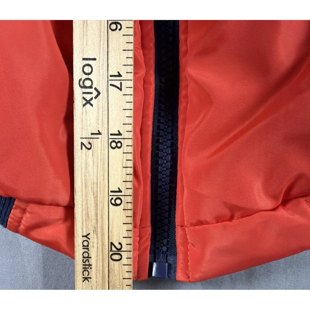 Dog Puffer Vest Orange Space Explorer NASA Rocket Ship Zip Up